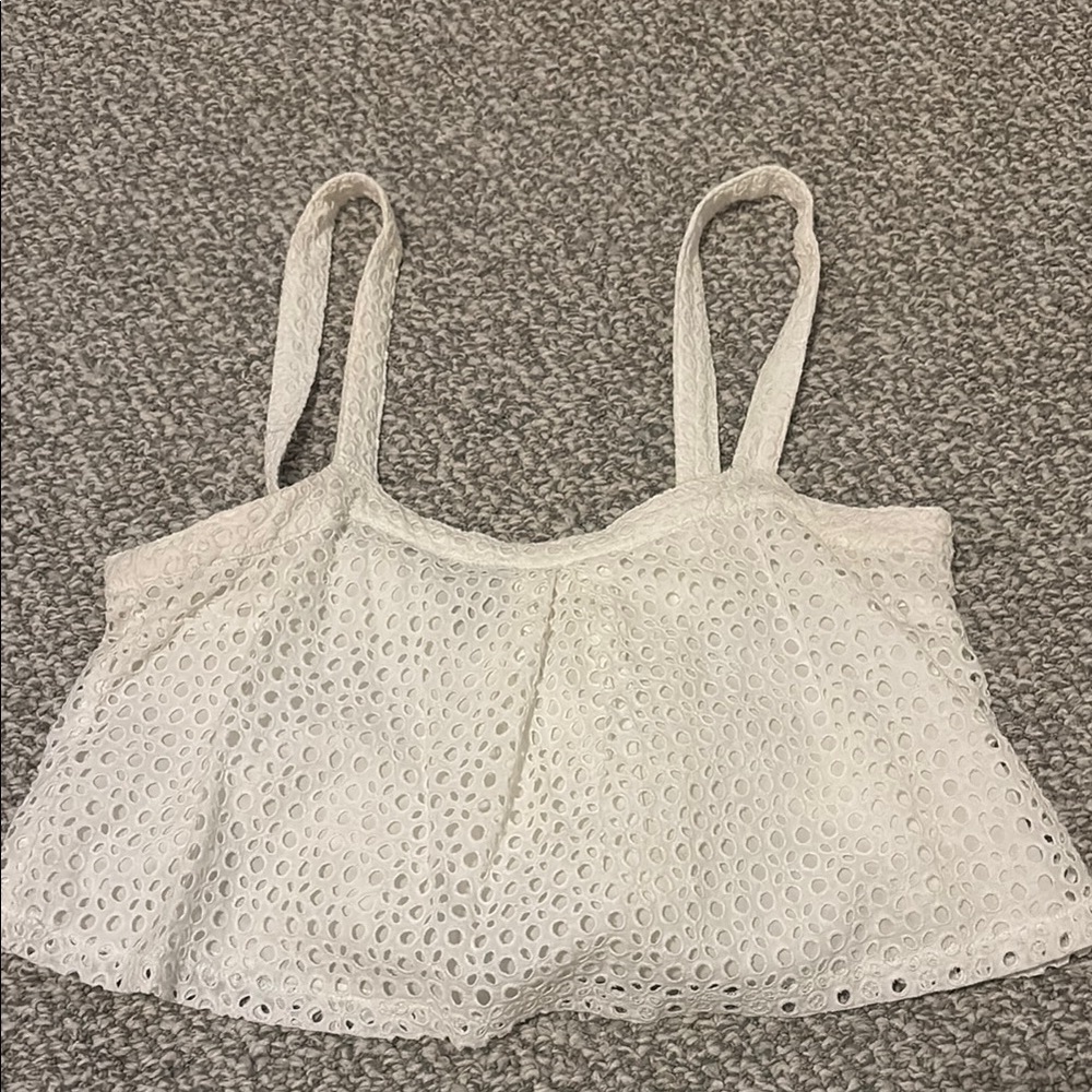 Others Follow White Crop Camisole Top